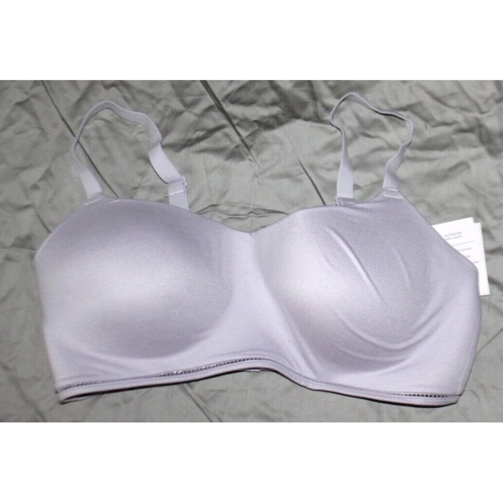 Auden Womens Bra Violet Wire Free Stretch Lightly Lined Wirefree 34D New